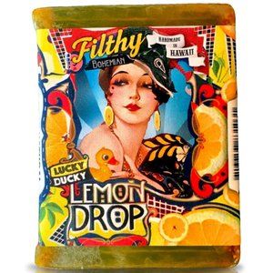 100% Natural Organic Soap. Lucky Ducky Lemon Drop. Handmade in Hawaii. 2oz.